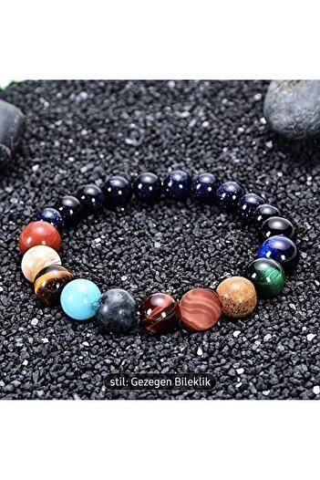 Edi Antik Solar System Planet Bracelet Natural Stones Planets