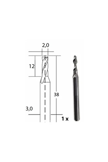 JollyMag 2-Flute Cutter, Proxxon 28759, 2.0 x 3.0 mm