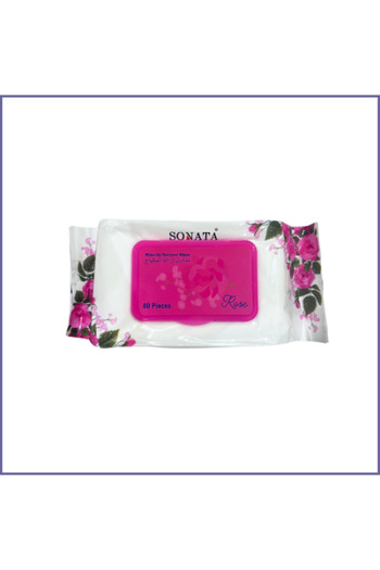 SONATA Rose Makeup Removing Wipes - 80 Wipes