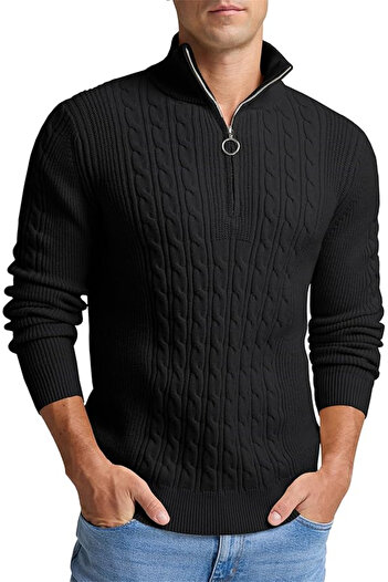 OEM Men's casual long sleeve sweater L Black