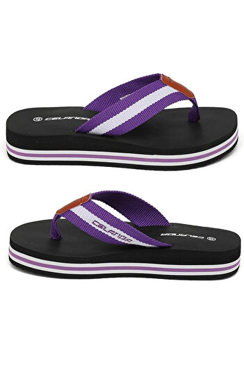 OEM Lightweight summer flip-flops with high soles, with toe separator, black cumov, size 39