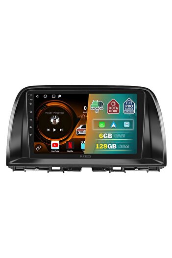 MaxTech Navigatie Mazda CX-5 2012-2015 dedicata, 6 GB Ram 128 GB Rom OctaCore, Carplay & Android