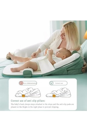 Hope Baby Lounger – Adjustable 0-30° Baby Sleeping Nest & Anti-Reflux Pillow | Travel Crib for