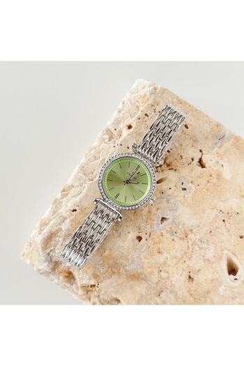 Vesce Atelier Quasar Silver Green Watch
