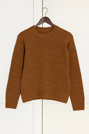 CLOUDY WEAR&DESİGN Unisex Boys-Girls Regular Fit Crew Neck Long Sleeve Knit Sweater