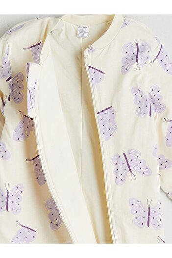 LC Waikiki Lilac Butterfly Patterned 1.6 Tog Baby Girl & Child Sleeping Bag