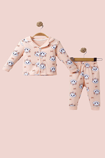 Balbadem baby kids Cat Patterned Baby Girl Cotton Pajama Set – 6-9/18-24 Months