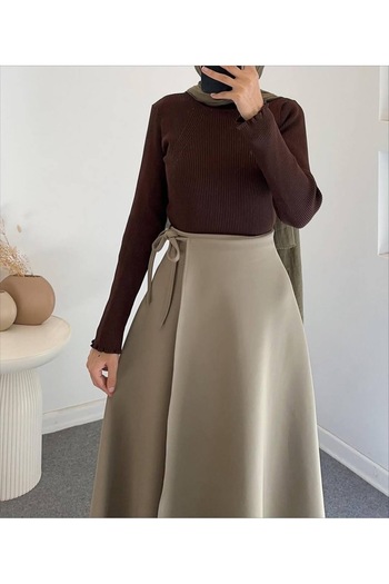 BZ BUTİK Tie-Up Scuba Skirt