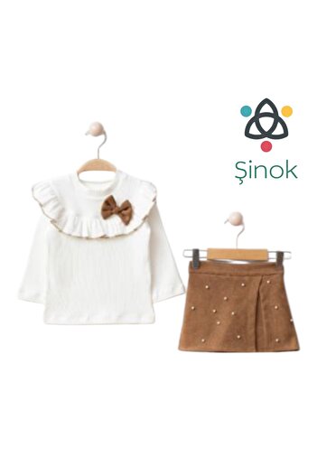 ŞİNOK Pearl Scuba Baby Girl Set