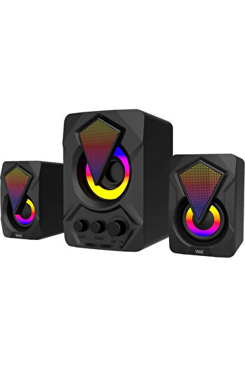 Well Sistem de boxe 2.1 RV03 USB 33W lumina RGB SPKR-MM2.1-RV03-WL