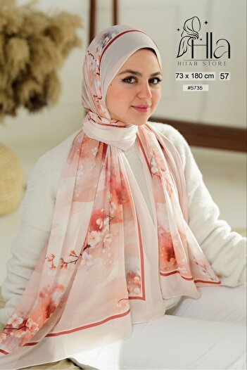 Hala Digital chiffon veil in different shapes, size 180 x 75, set of 5 pieces