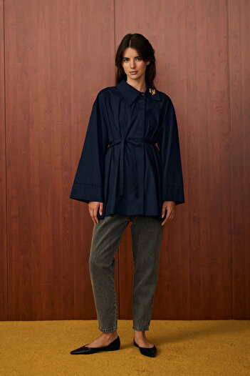 Merwish Madrid Stylish Shirt-Navy Blue
