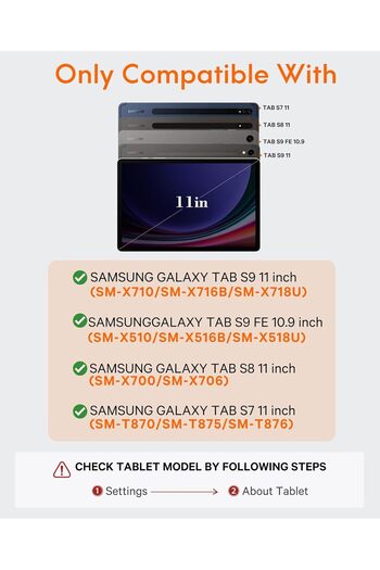 HYX Magic-Style Keyboard Case for Samsung Galaxy Tab S9 FE 5G 10.9'', S9/S8/S7 11''