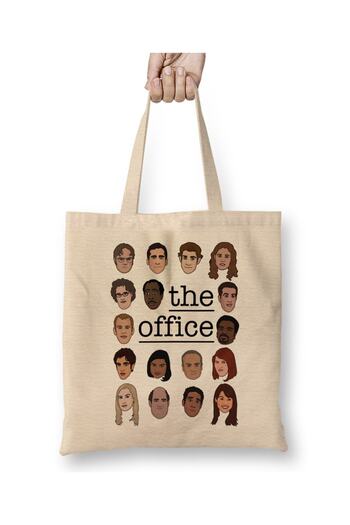 Toyaso The Office Crew White Tote Bag Long Handle Shopping Bag Beach Bag