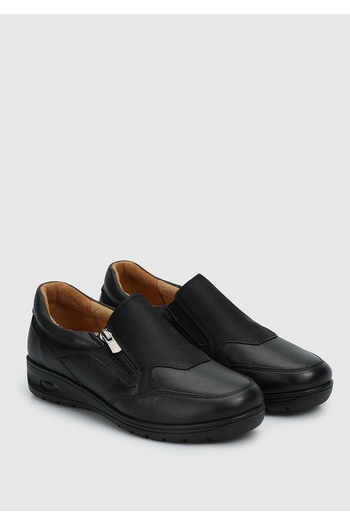 Eclipse Black Leather Women's Shoes