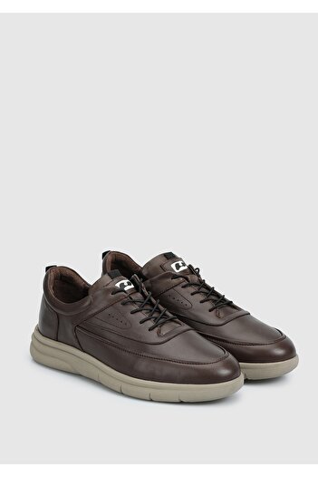 Eclipse Brown Leather Men's Shoes