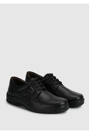 Eclipse Black Leather Men's Shoes