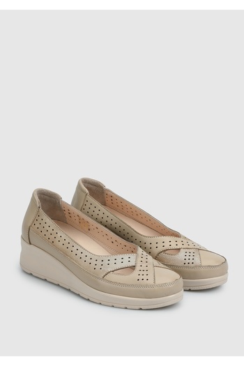 Eclipse Beige Leather Women's Shoes