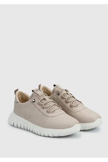 Eclipse Beige Leather Women's Shoes