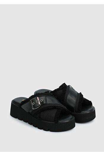 Provoq   Black Women's Slippers
