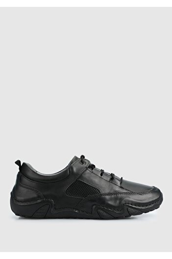 Eclipse Black Leather Women's Shoes