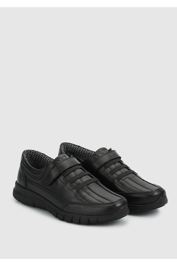 Eclipse Black Leather Women's Shoes