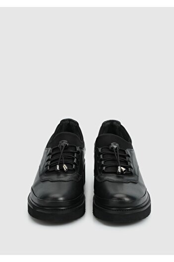 Eclipse Black Leather Women's Shoes