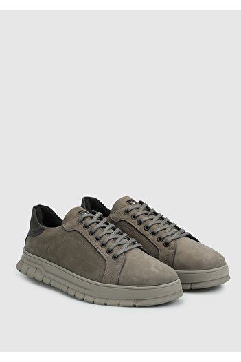 Provoq Gray Leather Men's Shoes