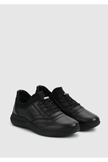 Eclipse Black Leather Women's Shoes