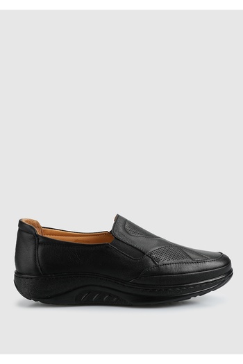 Eclipse Black Leather Women's Shoes