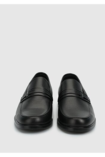 Provoq Black Leather Men's Shoes