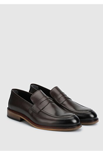 Provoq Brown Leather Men's Shoes
