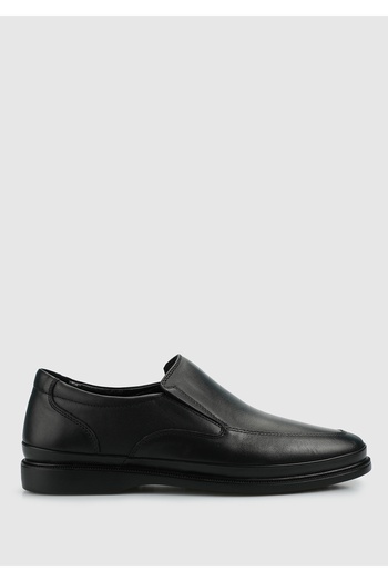 Eclipse Black Leather Men's Shoes