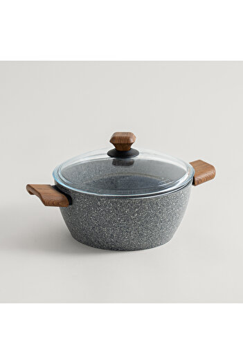 Alberto aluminium 9pcs cookware set, grainstone grey