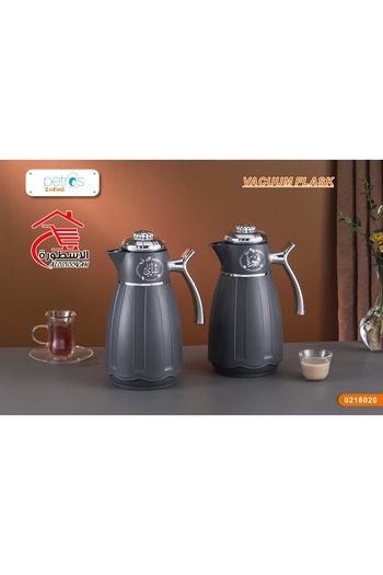 royal_camel 1+1 liter silver tea and coffee thermos set