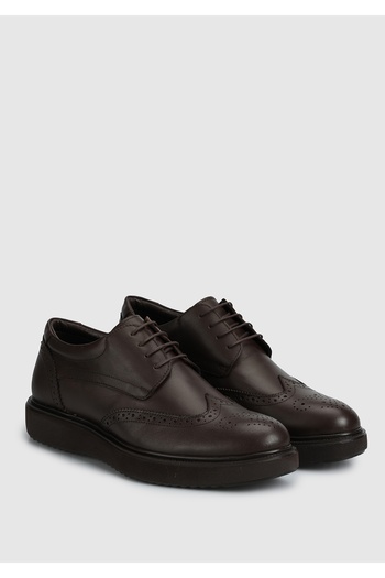 Provoq Brown Leather Men's Shoes