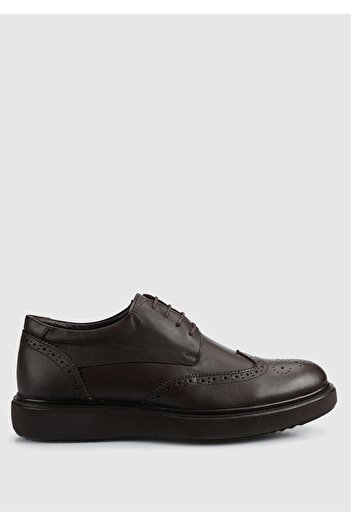 Provoq Brown Leather Men's Shoes
