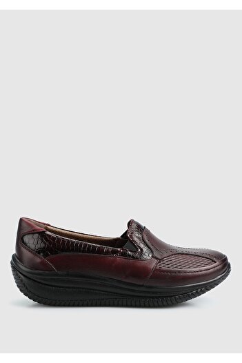Eclipse Burgundy Leather Women's Shoes