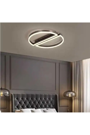 LED CONCEPT Smart LED chandelier with remote control and three types of light, round, 160W, dimmable, 52x52x10cm