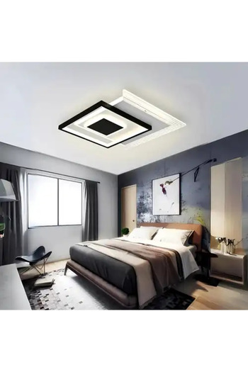 LED CONCEPT LED chandelier with three types of light, remote control, adjustable intensity, 94W, 41x41x6cm