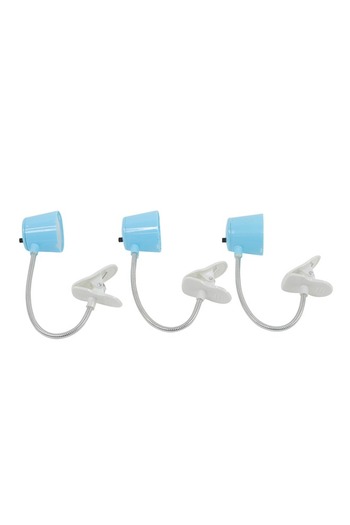 Lawazim Clip LED Light - 3 Piece Flexible Neck Reading Study Desk Lamp with Strong Clamp