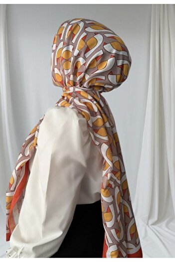 MODA Mineleşarp Geometric Patterned Soft Shawl