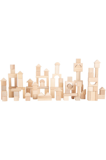 Small Foot Wooden building blocks, 100 pieces, Natural color,