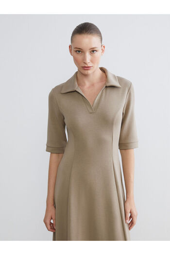 LC Waikiki Özmarka New Season Polo Neck Waist-Fitted Dress