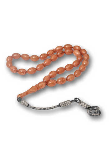 norsary Silver Kazaz Tasseled Tight Amber Rosary