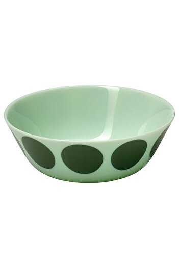 IKEA OFTAST Bowl, light green green/dot pattern, 15 cm