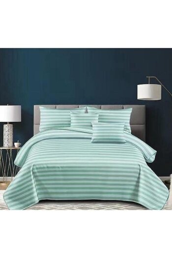 OEM Set Damask Premium Bedding, 6 pieces, double bed, 230x250cm, light green