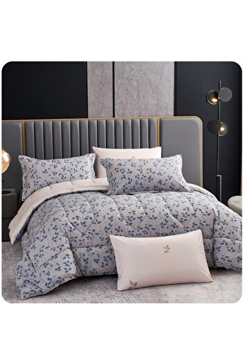 Un 6-piece summer printed quilt - luxurious, high-quality cotton, double-sided, high-quality material - 100% cotton