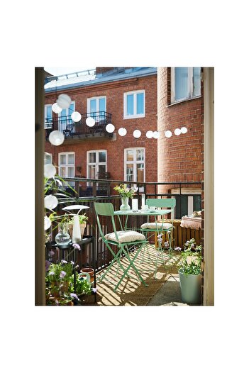 IKEA SUNDSÖ Folding chair, light green outdoor