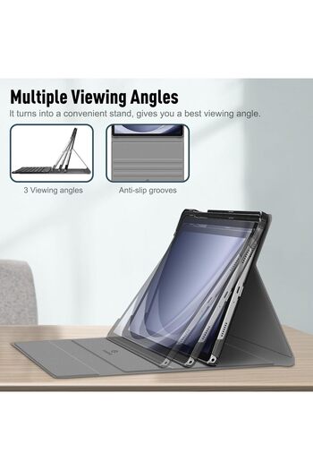 HYX Muzz Galaxy Tab A9 Plus 2023-11 Inch Keyboard Case, Magnetic Wireless Bluetooth QWERTZ Arabic and En